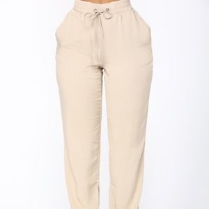 Beachy Breeze Jogger Pants - Khaki